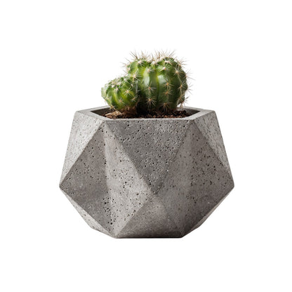 Avenixa Geometric Concrete Planter - Grey